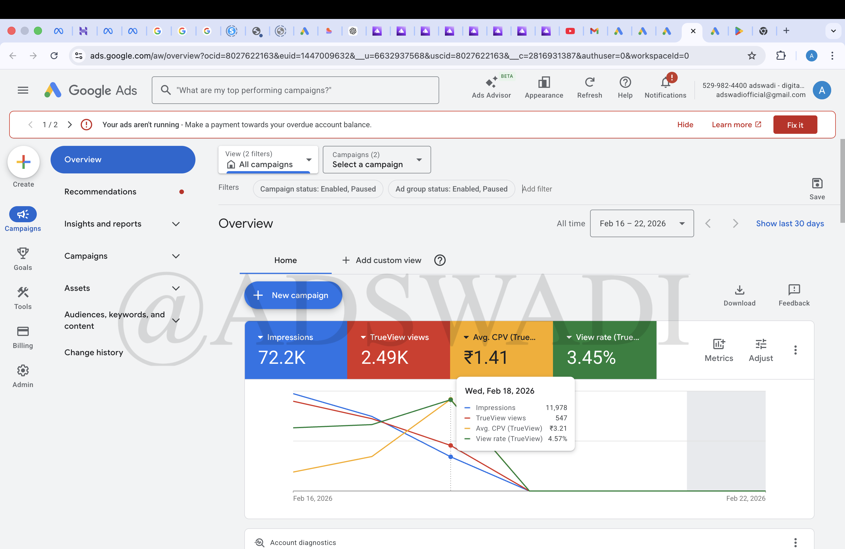 Google Ads campaign results screenshot 2